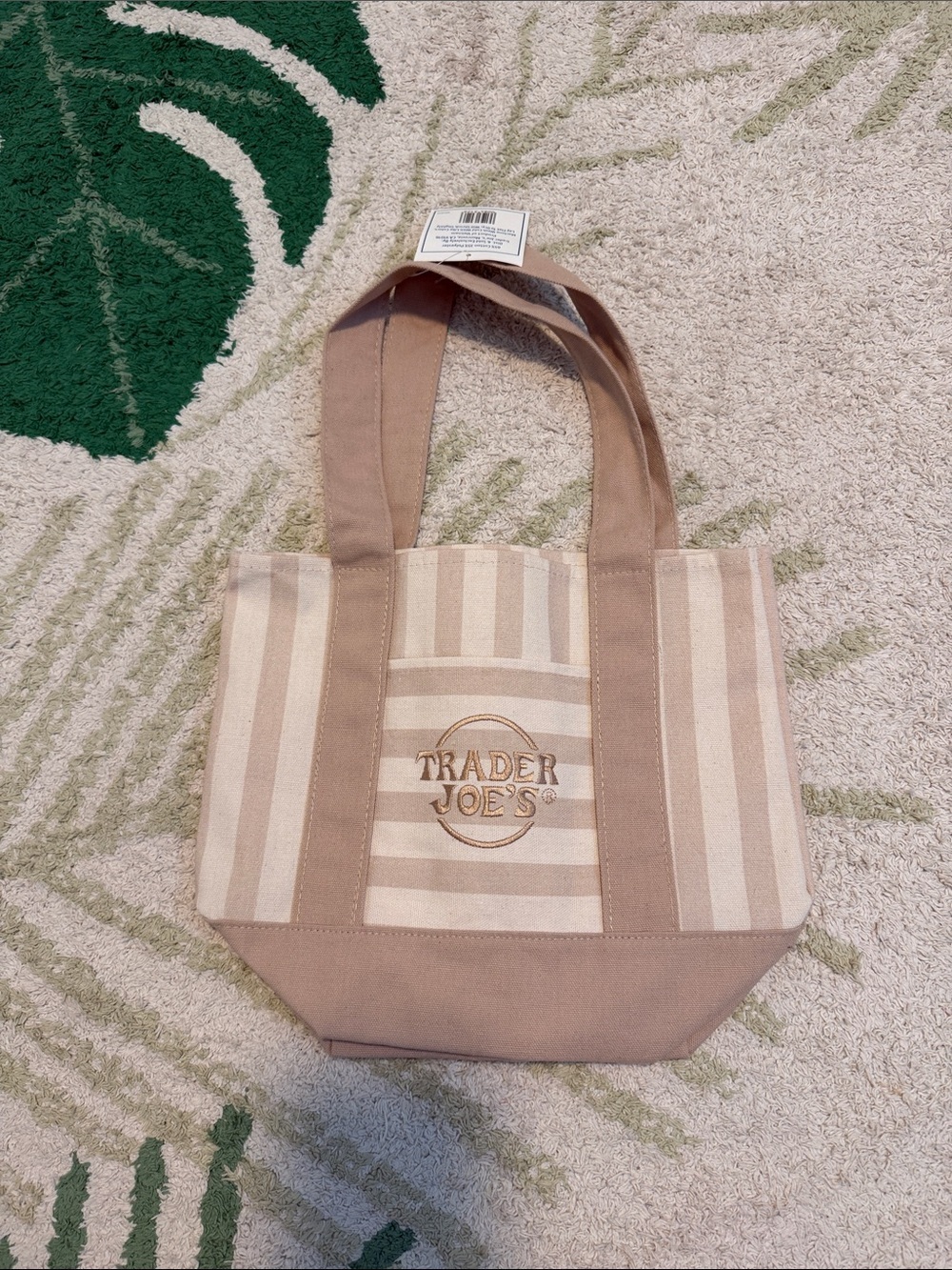 Trader Joe’s Striped Mini Canvas Tote Bag BUNDLE - Picture 4 of 4